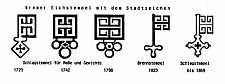 Bremische Eichstempel mit dem Stadtzeichen von 1729 bis 1859