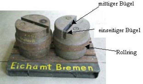 Bild von zwei 500 kg Rollgewichten auf einer Palette